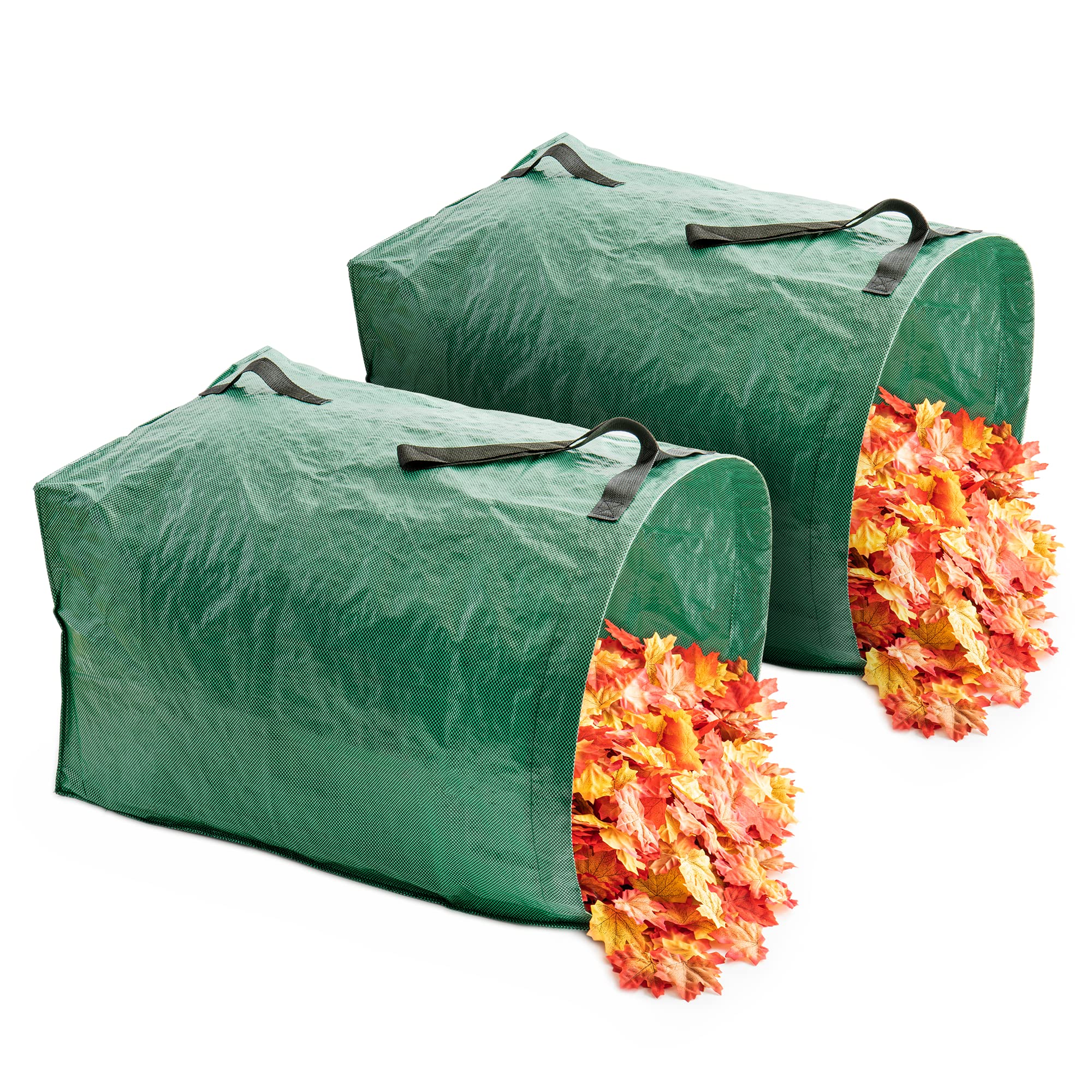 MEKKAPRO Big Gulp Leaf Bags, 2-Pack Lawn Bags with Reinforced Handles, 53 Gallon, Reusable Yard Waste Bags, Garden Waste Bag, Garden Bags for Debris, Lawn and Leaf Bags, Yard Bags, Leaf Collector