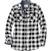 Legendary Whitetails Women’s Long Sleeve Plaid Flannel Button Up Shirt 100% Cotton