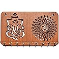 My Dream Carts Ganesha Om Chakra Key Holder - Stylish Wall Mounted Key Hanger and Organizer for Home and Office Decor