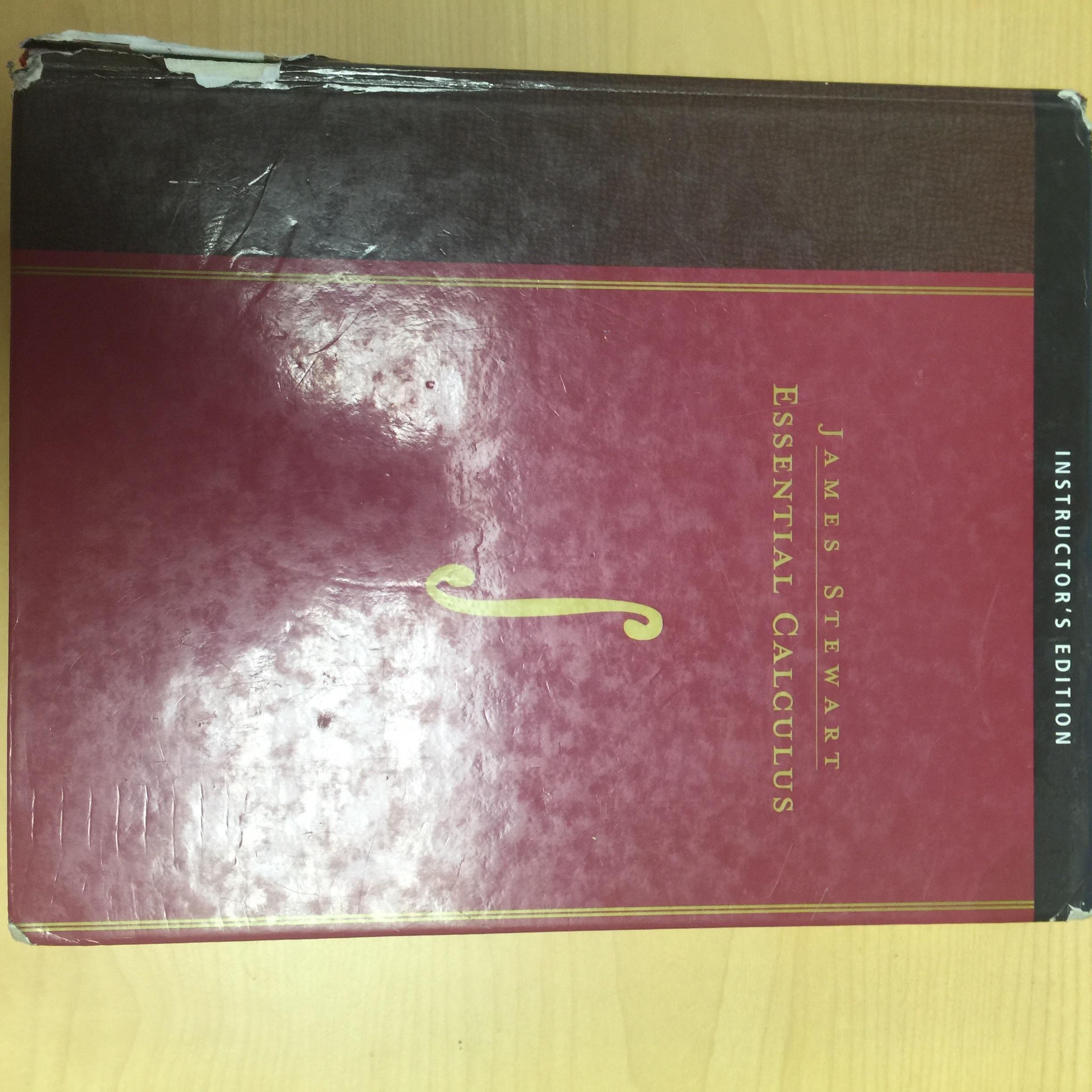 Essential Calculus. By James Stewart. 2007 Edition Hardcover – 2007