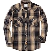 Dubinik Pearl Snap Shirts for Men - Long Sleeve Western Vintage Plaid Shirts