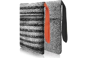 Beiskll 2 Pack Soap Bag Different Roughness Deep and Gentle,Bar Soap Pouch Saver Pocket,Exfoliating Body Scrubber Shower Bath Sponge Loofah (Grey)