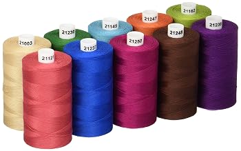 MOOACE 10 Pack Black Cotton Thread Sets – 1000 Yard Spools For Sewing Machine & DIY