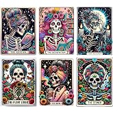 Vaelisse 6 Pack Diamond Art Kits for Adults, Boho Tarot Skeleton Diamond Painting Kit, 5D Full Round Drill Paint by Diamonds Dots, Fun Crafts, Home Wall Decor Gift 12X16 Inch