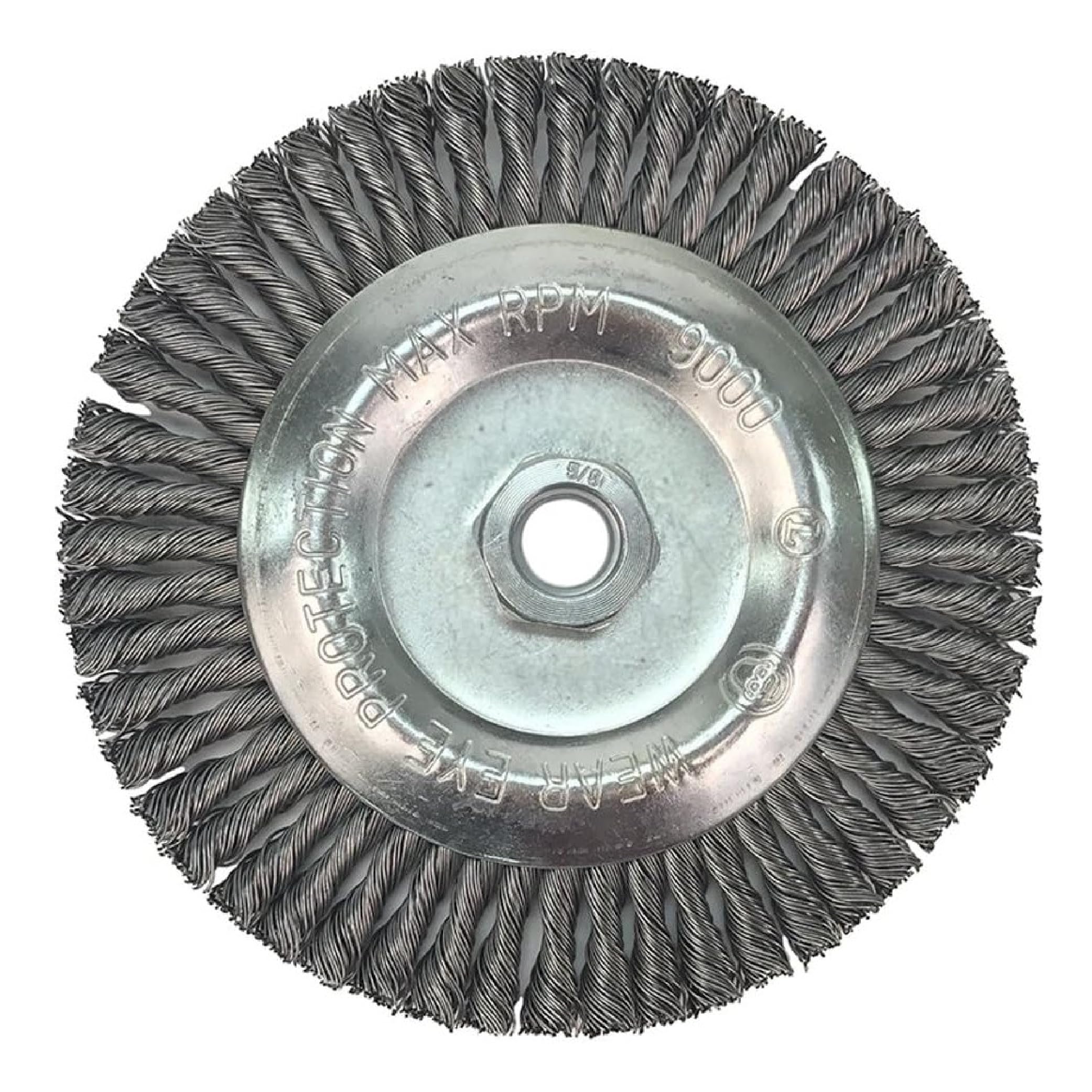 Mercer Industries 186040-6" x 3/16" x 5/8"-11 Stringer Bead Wire Wheel.020 Stainless Steel Wire