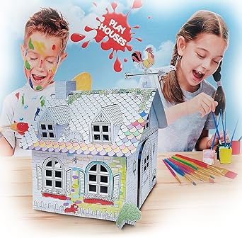 Amazon Com My Little Farm House Cardboard Playhouse Corrugated
