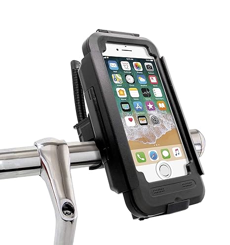 MyGadget Fahrradhalterung Wasserdicht für Apple iPhone 6s / 6 mit Touch ID - Lenker Hülle Case Handyhalterung für Fahrrad o. 