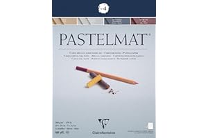 Clairefontaine - Ref 96110C - Pastelmat Pastel Card Pad No.4 (12 Sheets) - 360gsm Card - 18 x 24cm - Assorted Colours - Speci
