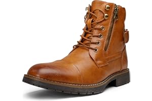 Vostey Men's Boots Boots for Men Casual Boots Motorcycle Combat Ankle Dress Boots Mens