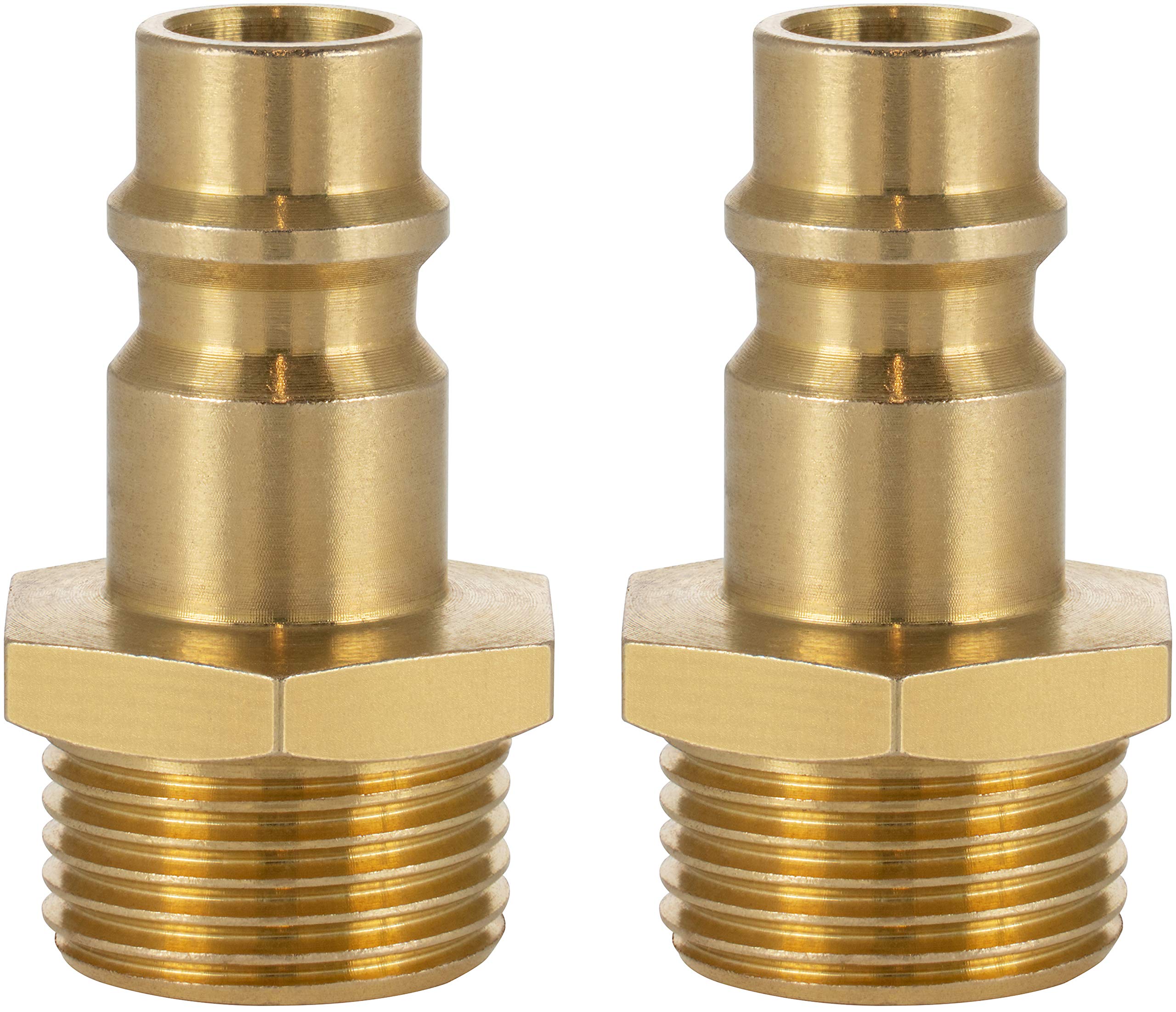 Poppstar 2X Compressed Air Plug NW 7.2 with 3/8" External Thread for Compressed Air Fittings