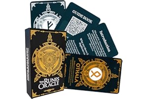 Han Yu Bowen Oracle Cards - Dual Color Runes Tarot Deck for Beginners with Meanings
