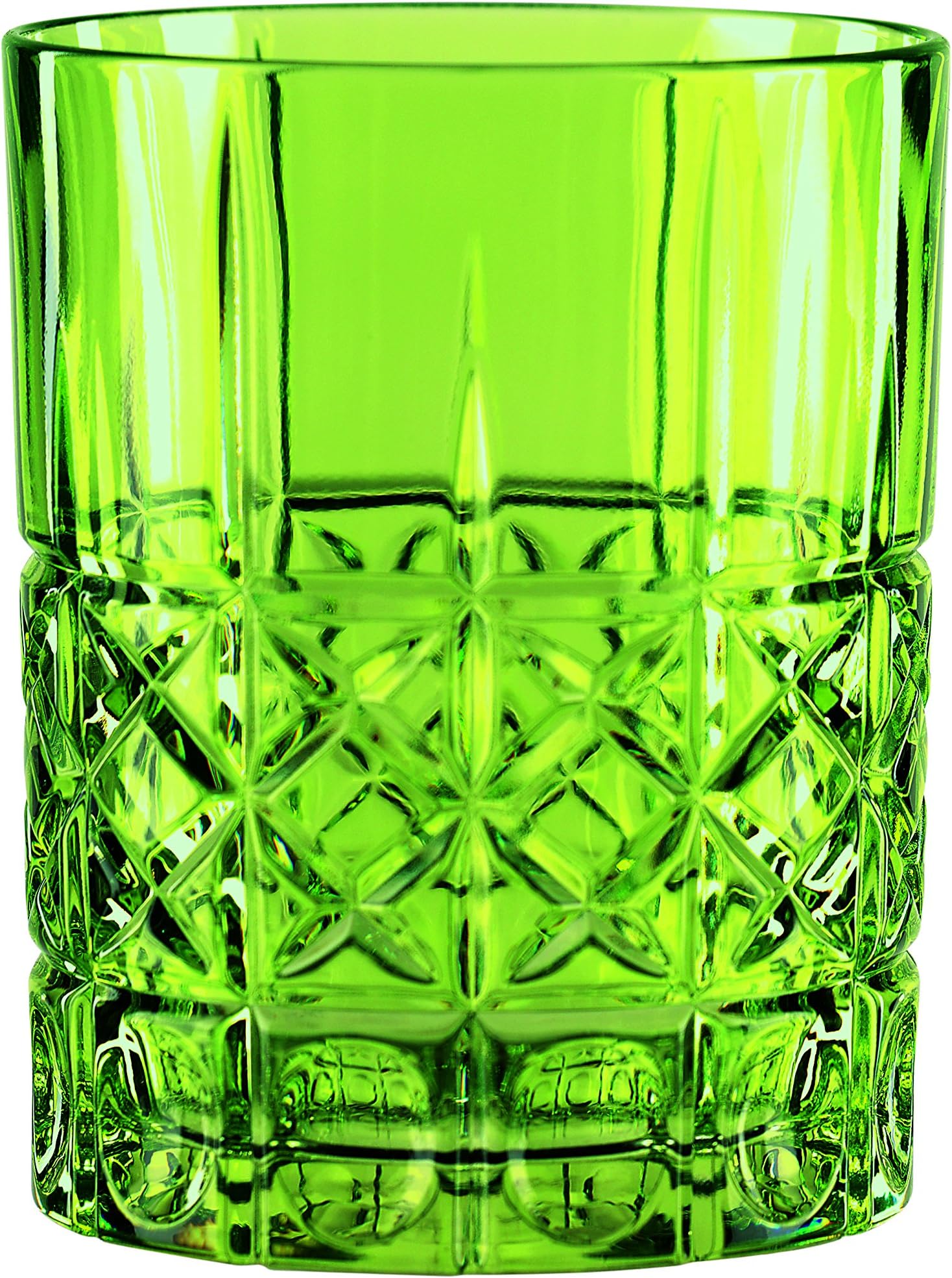 NachtmannHighland 12-Ounce Crystal Drinking Glass, 4-Inch Whiskey Tumbler for Scotch, Rum, Spirits - Classic Barware Glass, Dishwasher Safe Glassware - Classic Collectible Whiskey Glass (Green)