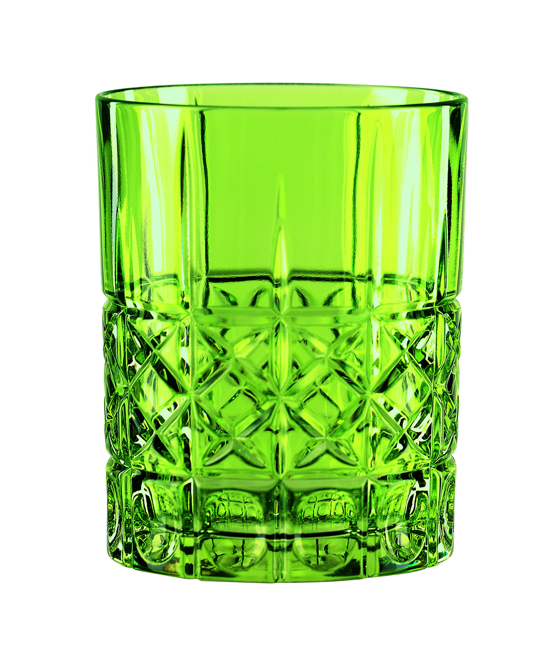 NachtmannHighland 12-Ounce Crystal Drinking Glass, 4-Inch Whiskey Tumbler for Scotch, Rum, Spirits - Classic Barware Glass, Dishwasher Safe Glassware - Classic Collectible Whiskey Glass (Green)