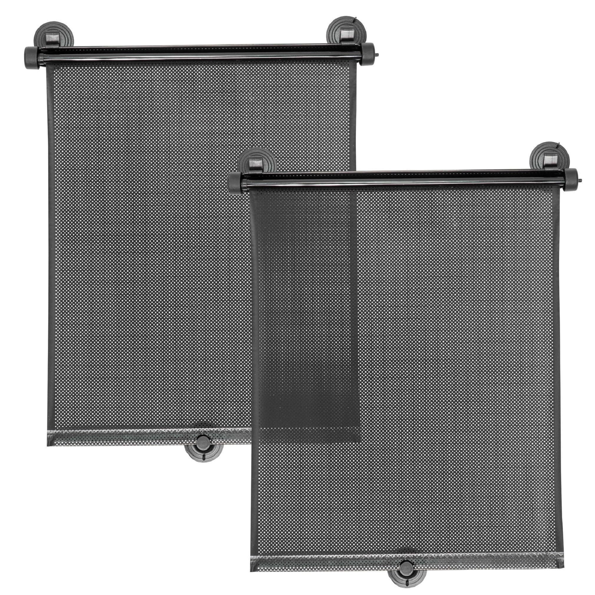 Dooky Car Roller Sunshades (Set of 2), Universal Fit, Easy to Remove via 3 Suction Cups, Easy to Install and Clean, Essential Travel Accessory, 46 x 40 cm