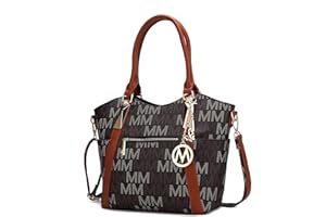 MKF Collection Signature Tote Bag for Women, Vegan Leather Handbag, Crossbody Top-Handle Ladies Shoulder Bag Purse