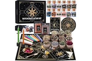Wyspell Large Witchcraft Kit 64 PCS - Witch Altar Spell Kit - Wiccan Supplies and Tools - Witch Set for Beginners Witchcraft Supplies Kit