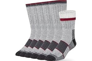 Alvada Merino Wool Hiking Socks Thermal Warm Crew Winter Boot Sock For Men & Women 3 Pairs