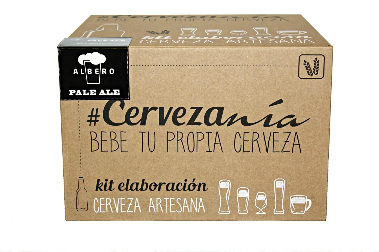 Cervezanía Kit de elaboración de cerveza rubia Pale Ale Elabora litros cerveza