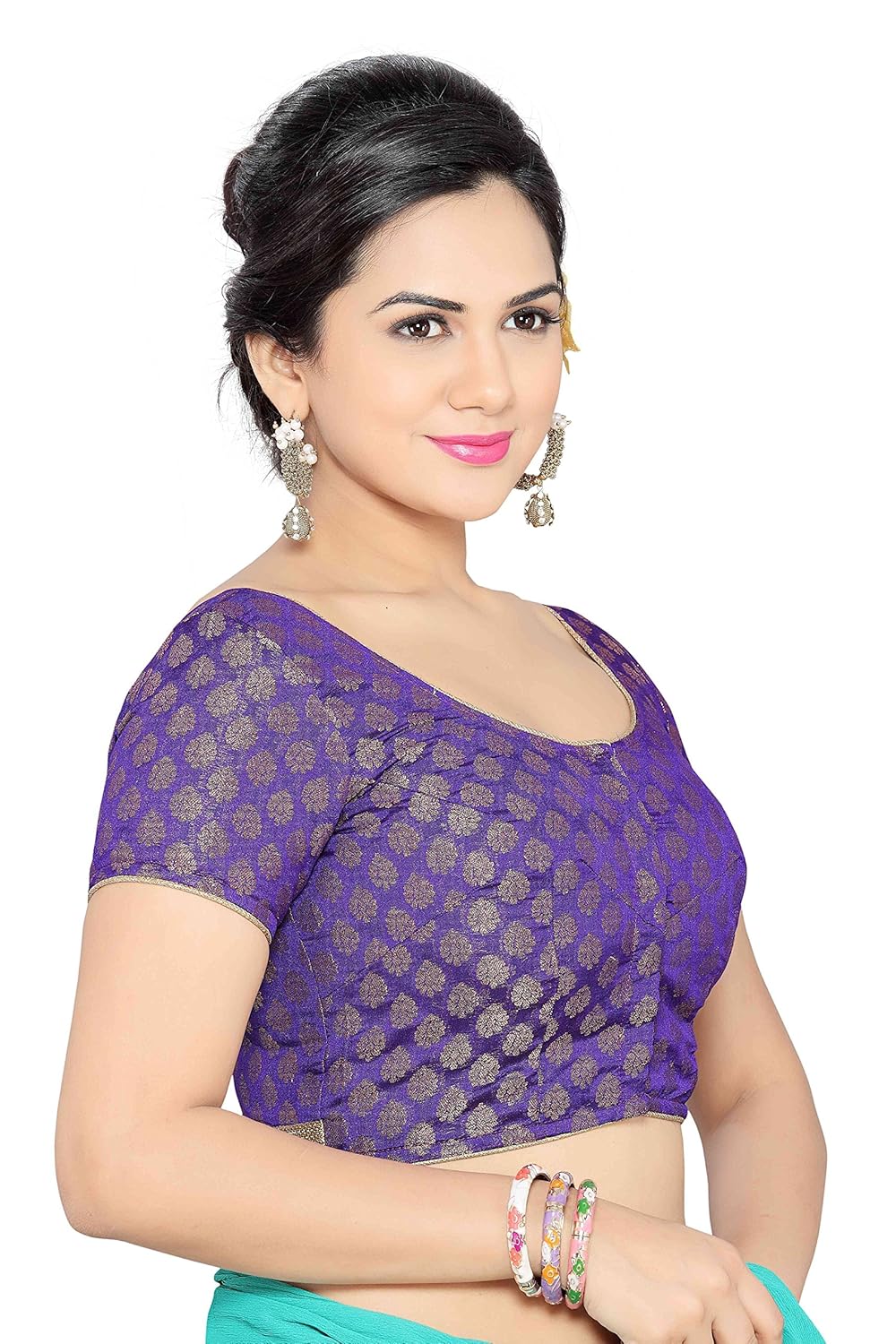 studio shringaar brocade silk must have saree blouse available in vibrant colours.