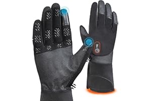 JS LIFESTYLE Heated Gloves for Men Women with 7.4V 3000mAh Rechargeable Battery,Wear-Resistant Heated Work Gloves
