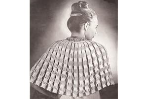 VINTAGE HOME ARTS Vintage Knitting Pattern to Make - Knitted Cape Capelet Shoulderette. NOT a Finished Item. This is a Pattern and/or Instructions to Make The Item only.