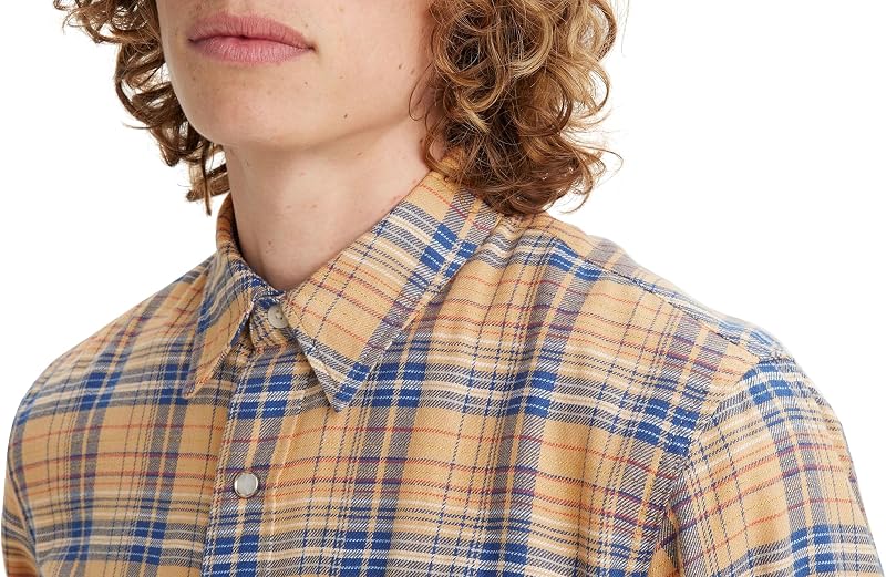 Relaxed Fit Western, Camicia Uomo, Krishan Plaid Lark, XS