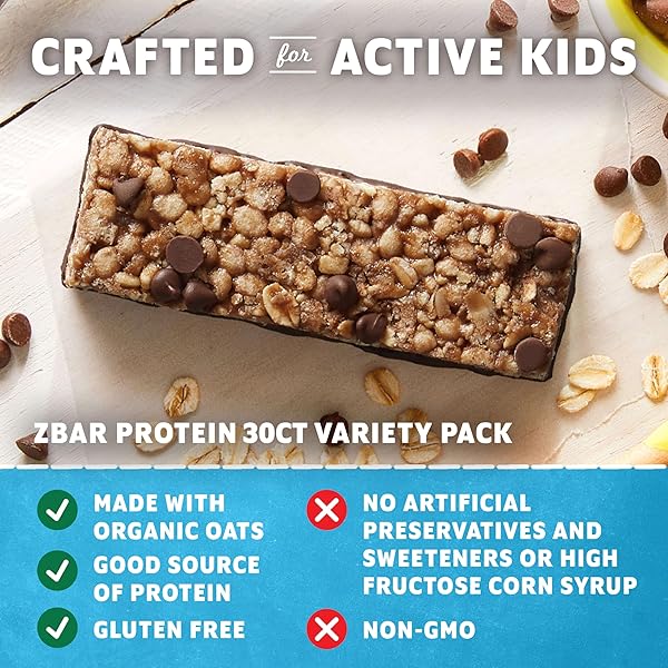 ZBAR PROTEIN – CHOCOLATE CHIP, CHOCOLATE MINT, AND COOKIES ‘N CREME – VARIETY PACK – CRISPY SNACK BARS – MADE WITH ORGANIC OATS – NON-GMO – 5G PROTEIN – GLUTEN FREE PROTEIN BARS (30 PACK)