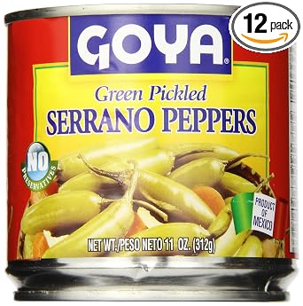Goya Green pickled serrano peppers (041331028615)