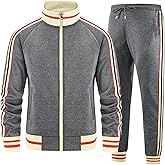dioxoib Men Track Suits Sets Long Sleeve Full-zip Sweatsuit Active Jackets and Pants 2 Piece Outfits