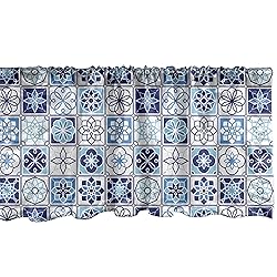 Ambesonne Azulejo Window Valance, Folkloric
