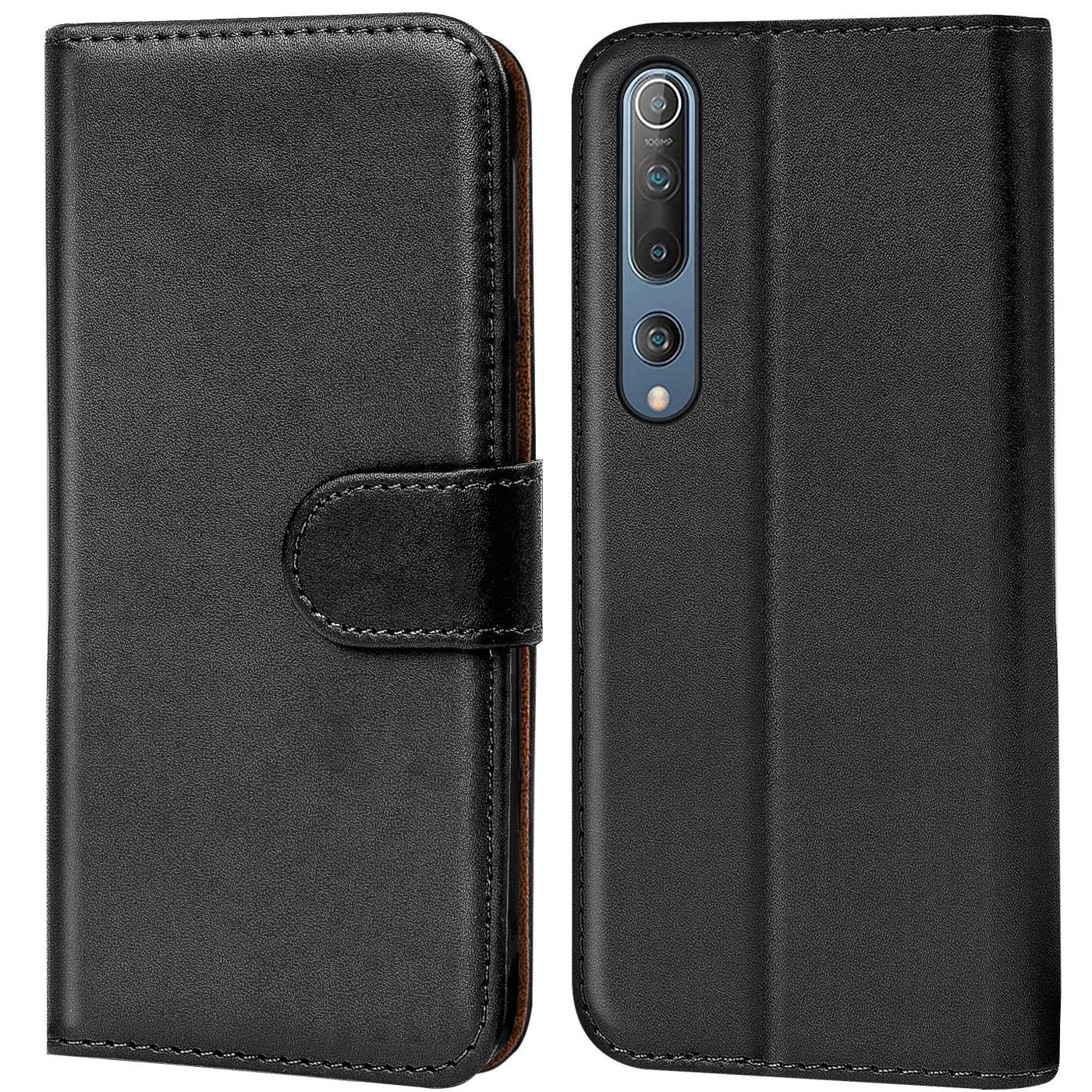 Verco Wallet Case for Xiaomi Mi 10, Xiaomi Mi 10 Pro Book Cover with Magnetic Closure compatible with Xiaomi Mi 10, 10 Pro Flip Case with Card Slots Faux Leather - Black