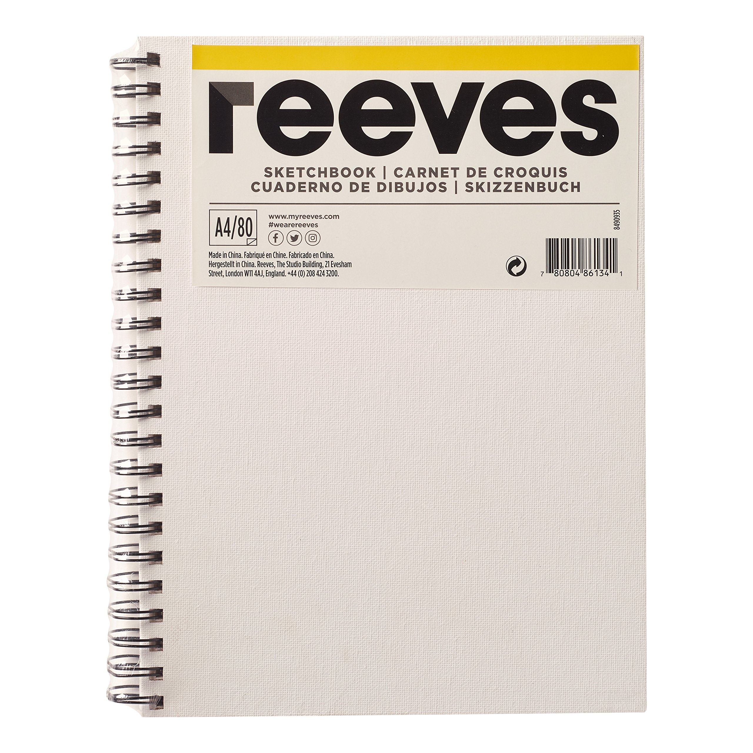Reeves Canvas Cover Hardback Sketchbook, A4