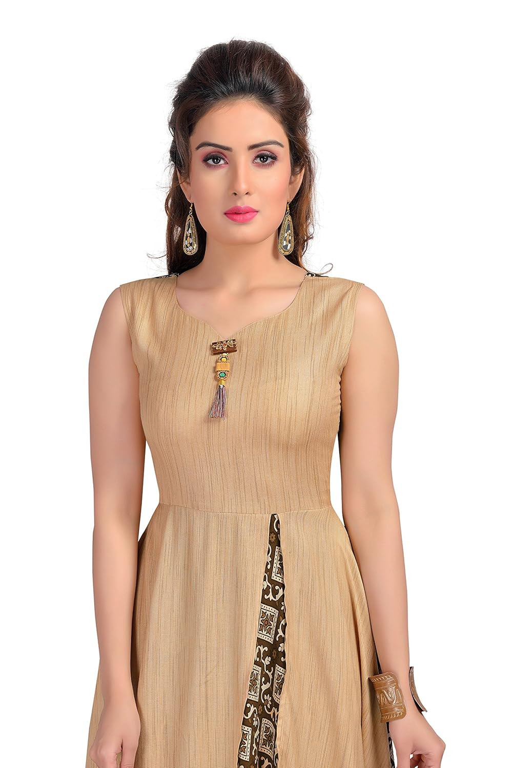 madhuram textiles women's rayon kurti (m-1027 p 4xl_brown)