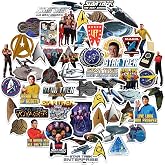 Star Trek 50 Sticker Pack &ndash; Waterproof Vinyl Decals | Officially Licensed Star Trek Stickers &ndash; Great for Water Bottles, Skateboards, Luggage, Laptops, Bumpers &amp; Cars