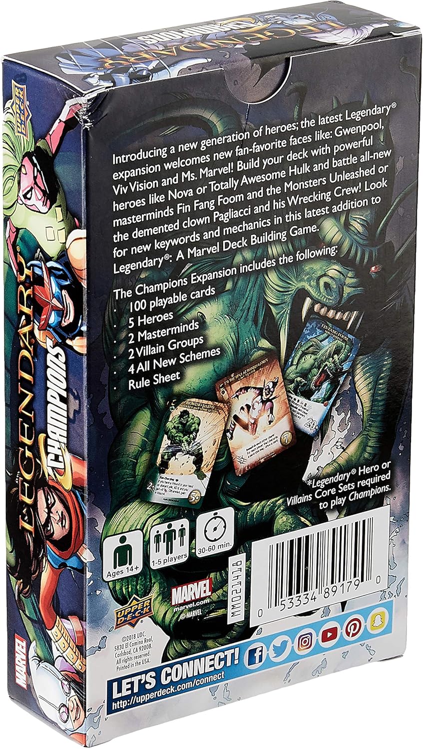 Upper Deck Legendary: A Marvel Deck Building Game: Legendary Champions Expansion, Multicolor - Image 3