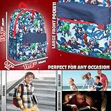 Marvel Spiderman Backpack Kids Teens Blue Rucksack School Bag Daypack Travel view 5