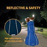 MAMORE Adjustable Waterproof Dog Raincoat Reflective Strip XX-Large Light Purple view 5