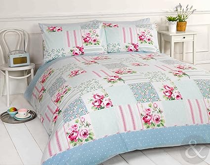 Just Contempo Shabby Chic Patchwork Duvet Cover Luxury