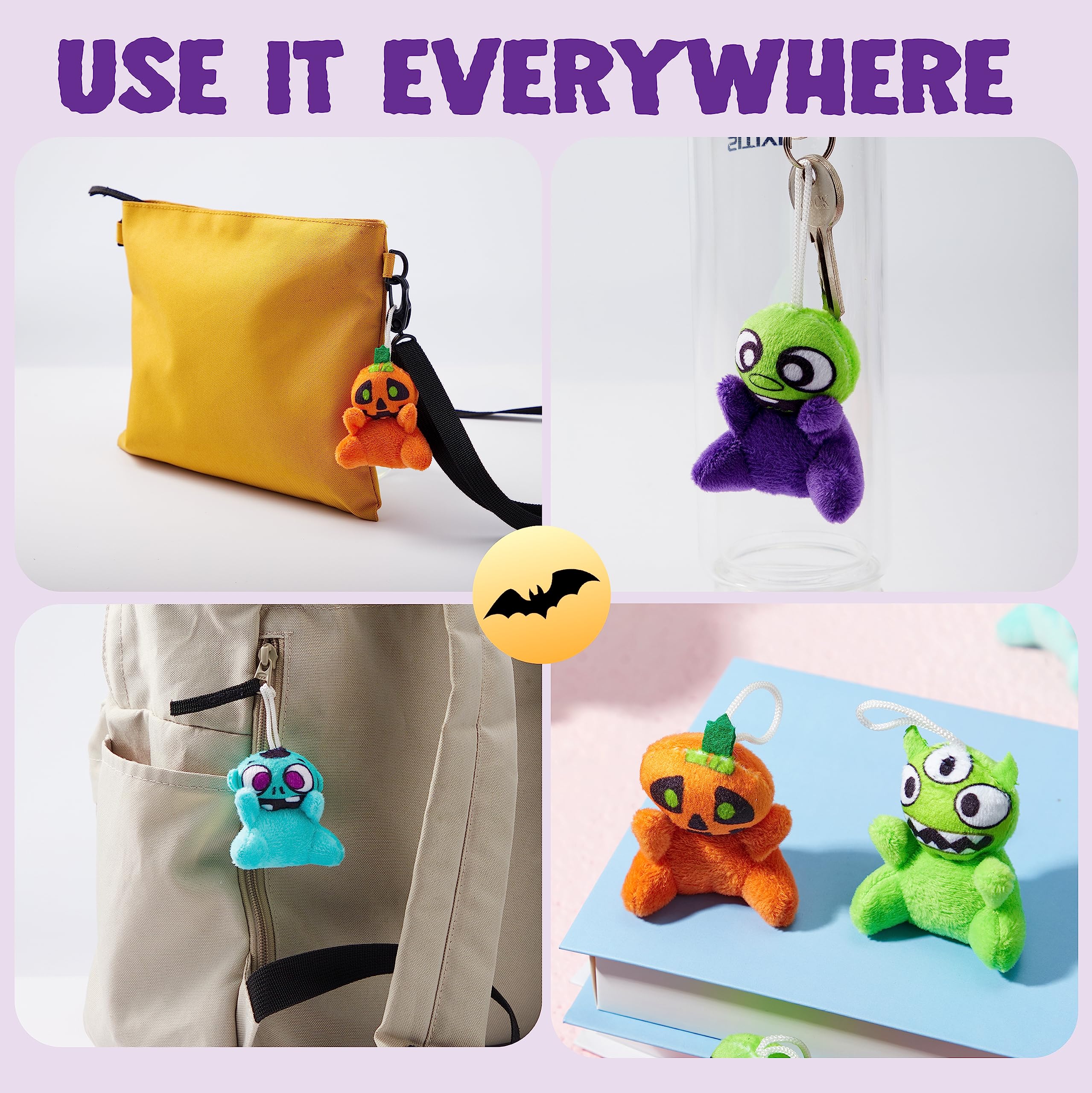 JOYIN 28 PCS Halloween Mini Plush Toy Assortment with 7 Characters, Mini Halloween Plush Toy Bulk for Kids Trick or Treating, Classroom Party Favors Supplies Prizes, Goodie Bag Stuffers Fillers