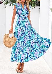 PRETTYGARDEN Women's 2025 Summer Floral Midi Dress