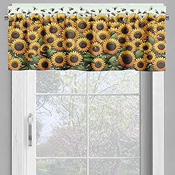 Ambesonne Summer Tones Valance & Tier Curtain 3 pcs