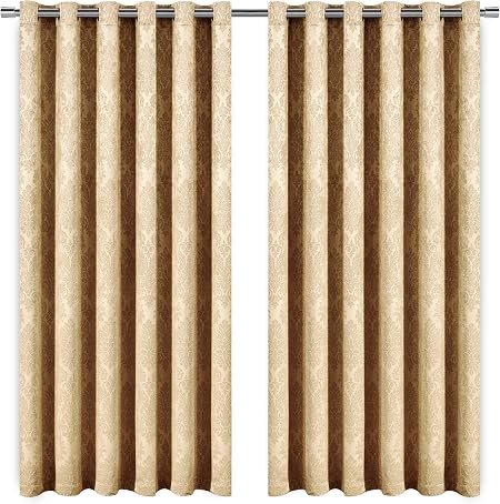 AMEHA Blackout Bedroom Curtain Panels with Eyelets for Room Darken
