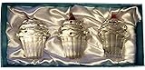 Simon Design Crystal Cupcake Paperweights Set of 3
