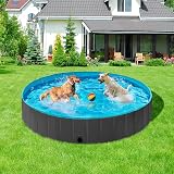 Yaheetech PVC Foldable Pet Dog Pool Extra Large 160 x 30cm Black view 3