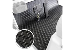 Xtreme Mats Club Car DS Golf Cart Mat, Full Coverage Golf Cart Floor Liner Mat - Fits Club Car DS (1982-2013) and Villager (1982-2018) Models - All Black