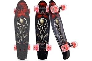 VOYAGER Tony Hawk 22" Complete Cruiser Skateboard, 9-ply Maple Deck Skateboard for Cruising, Carving, Tricks and Downhill, Crossbone