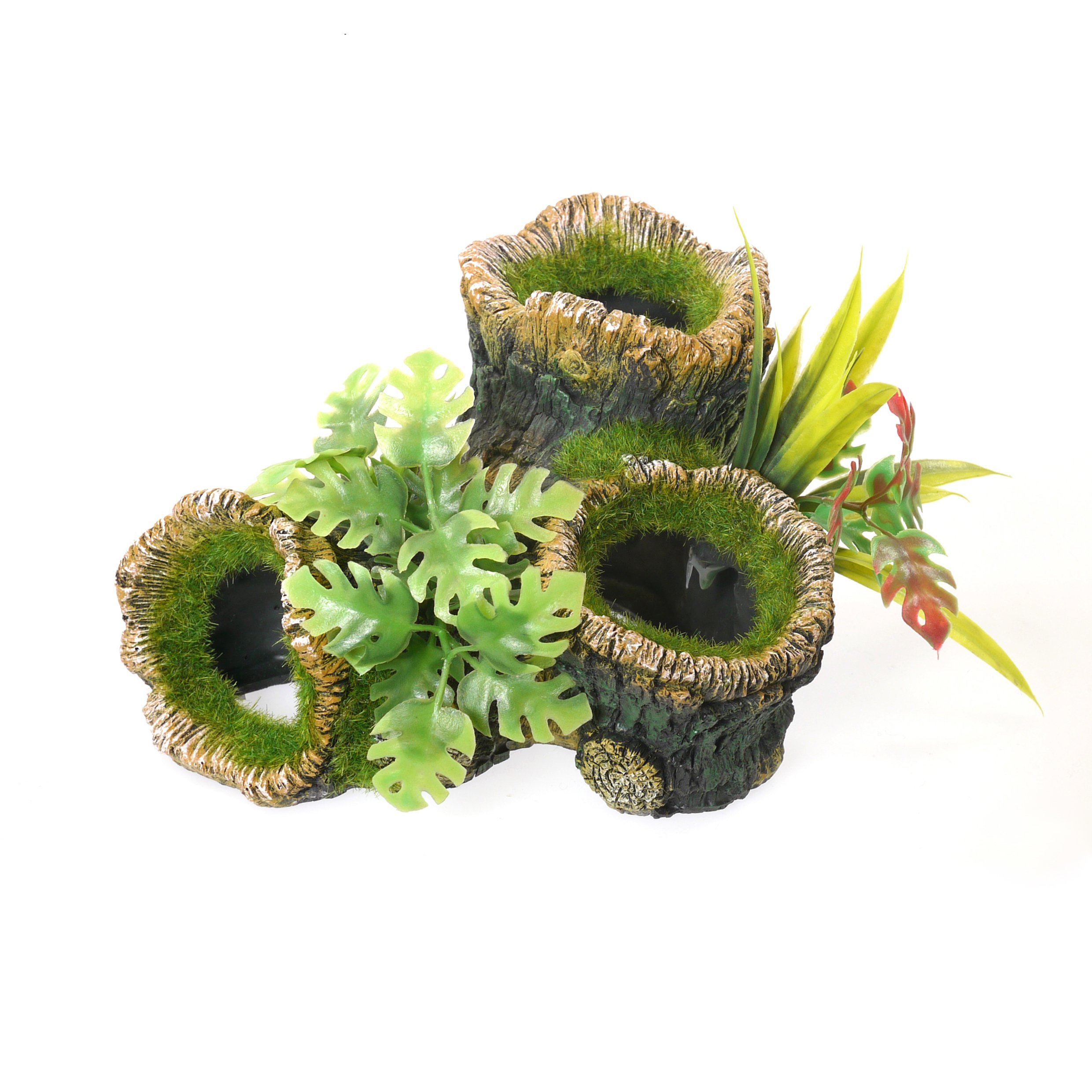 Blue Ribbon HOLLOW STUMP WITH PLANTS LARGE