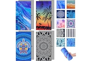 MARGELIFE Sand Free Microfiber Beach Towel – Quick Dry Lightweight Oversized Large Towel Accessories Travel Swim Pool Yoga Cruise Camping Gear Packable Resistant Gift
