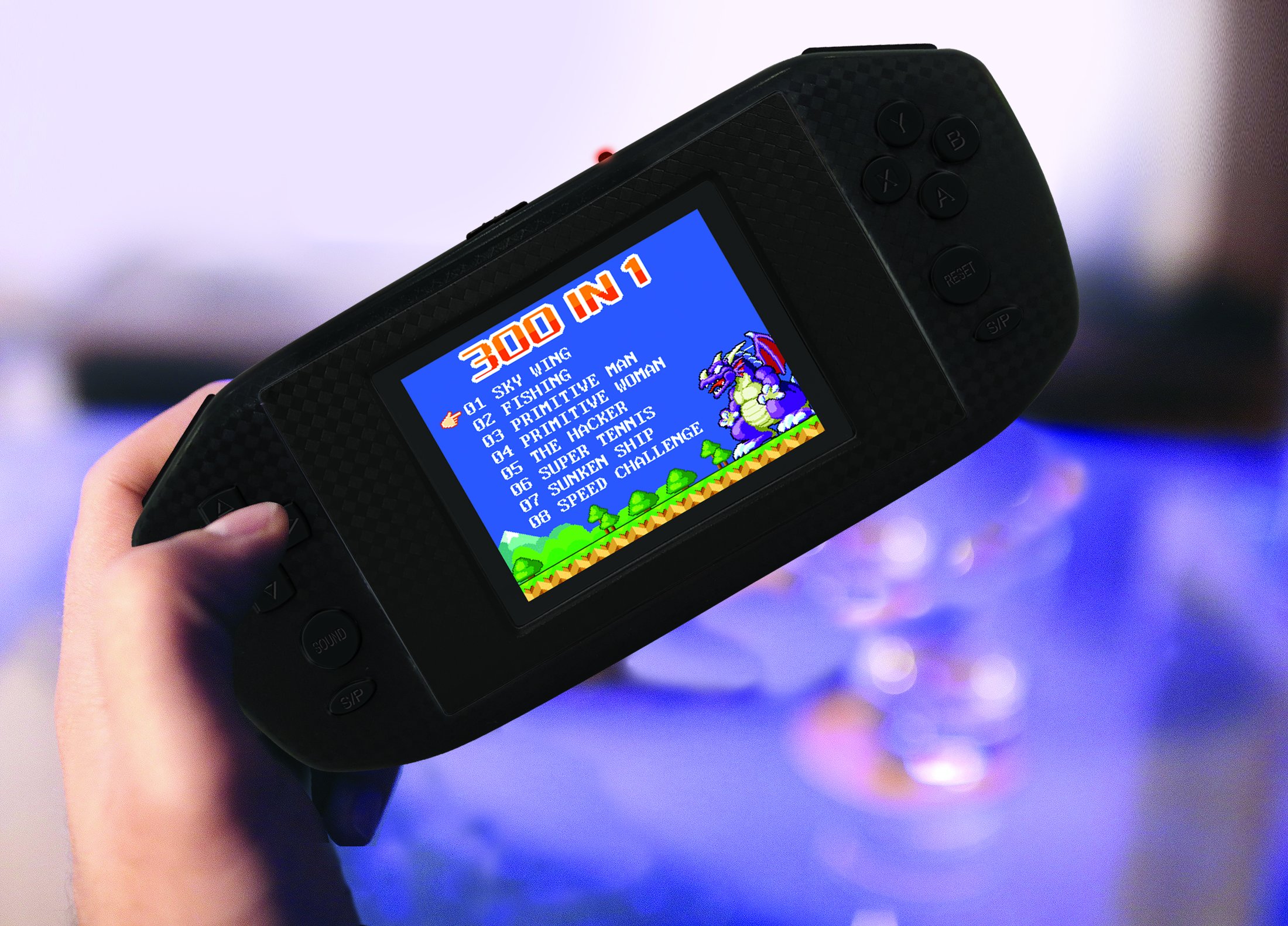 LEXiBOOK JL3000 Power Cyber Arcade Portable Game Console, 300 Games, 2.8