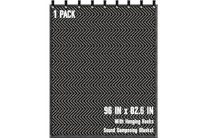 AMUFON Large Sound Dampening Blanket,96" x 80" Sound Absorbing Studio Blanket,Noise Cancelling Studio Acoustic Blanket Curtain/Light Blocker/Moving Blanket